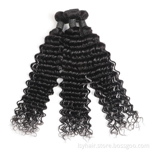 10A Grade Peruvian Hair Deep Wave Bundles 4 Bundles Deal, Hair Package Deal, Qingdao Peruvian Human Hair